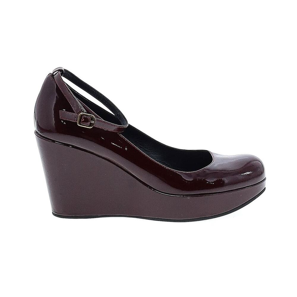 Marc by Marc Jacobs Burgundy Leather Mary Jane Pumps Size 38 (EU) 7-8 (US)